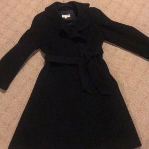 Giorgio Armani Le Collezioni Black wool coat